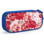 Hello kitty trousse a crayons avec fermeture eclair pour etudiants bleu
