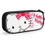 Hello kitty trousse a crayons avec fermeture eclair pour etudiants bleu / noir