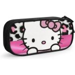 Hello kitty trousse a crayons avec fermeture eclair pour etudiants noir