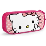 Hello kitty trousse a crayons avec fermeture eclair pour etudiants rose