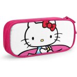 Hello kitty trousse a crayons avec fermeture eclair pour etudiants rose