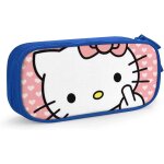 Hello kitty trousse a crayons avec fermeture eclair pour etudiants rose / bleu