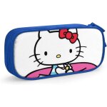Hello kitty trousse a crayons avec fermeture eclair pour etudiants rose / bleu
