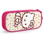 Hello kitty trousse a crayons grande capacit avec double fermeture eclair rose