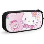 Hello kitty trousse a crayons mignon fermeture eclair stylo sac de rangement etudiants crayon bote support ...