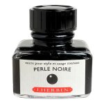Herbin encre traditionnelle a stylo en flacon  d  30ml perle noire