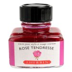 Herbin encre traditionnelle a stylo en flacon  d  30ml rose tendresse