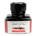 Herbin encre traditionnelle a stylo en flacon  d  30ml terre de feu
