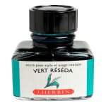 Herbin encre traditionnelle a stylo en flacon  d  30ml vert r�s�da
