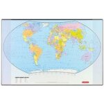 Herlitz sous - main avec carte polit. du monde, 680 x 440 mm,