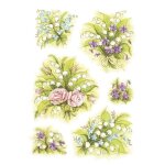Herma lot de 10 autocollants de dcoration  bouquet de muguets  3 x 6 etiquettes
