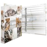 Herma lot de 3 classeurs a anneaux  chats , a4, mcanisme a 4 anneaux