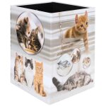 Herma corbeille a papier en carton chats 2x22x h31, 5cm