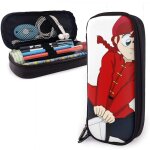 Hirola ranma trousse a crayons en cuir pu 1 / 2, trousse a stylos de grande capacit, organisateurs de ...