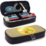 Hirola winnie pooh trousse a crayons en cuir avec fermeture eclair, trousse a crayons, adapte pour l'cole, ...