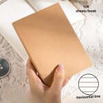 Horizon - cahier de poche epaissi, petit bloc - notes, couverture en papier kraft, grille vierge intrieure, ...
