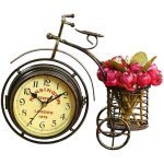 Horloge double face en acier inoxydable, silencieuse et a chiffres arabes clairs - miroir en verre ecologique ...