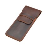 Housse de protection pour stylo bille porte - stylo en cuir marron pochette pour stylo plume, stylo a ...