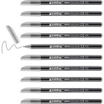 Hthed - edding 1200 feutre de coloriage pointe fine - gris argent - 10 stylos - pointe ronde 1 mm - stylo ...