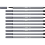 Hthed - feutre dessin pen 68 - lot x 10 feutres de coloriage pointe moyenne - gris fonc (68 / 96)
