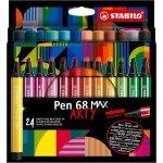 Hthed - pen 68 max arty - feutre dessin - etui carton x 24 feutres de coloriage a pointe biseautée Hthed - pen 68 max arty - feutre dessin - etui carton x 24 feutres de coloriage a pointe biseautée