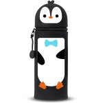 Hthed - trousse ecole 2 en 1 en silicone souple kawaii, porte - plume, fermeture eclair en silicone, ...