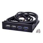 Hub 4 ports + usb2. 0x2, panneau de lecteur de disquette pour ordinateur de bureau, 3. 5 pouces