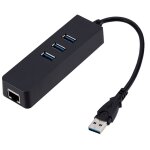 Hub adaptateur r�seau haute vitesse 3 ports usb 3. 0 gigabit ethernet lan rj45, 10 / 100 / 1000 mbps