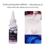 Huile de silicone pour peinture acrylique, 60ml, pour artiste, fourniture artistique, diy, w91a