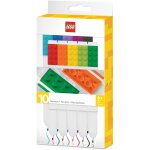 Iconic stationery: set of 10 markers - creative quick dry gel pens with lego plates - set of 10 colours, ...