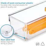 Idesign linus boite stockage pour tiroir, grand bac plastique pour couverts et autres accessoires, caisse ...