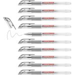 Ijhgv - edding 2185 roller ? encre gel - argent - 10 stylos - , 7 mm - stylo gel pour ?crire, dessiner, ...