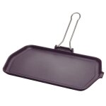 Ilsa plaque de cuisson rectangulaire marinella, lisse, fonte emaill�e, dimensions 23x36 cm