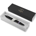 Im premium stylo a bille collection vibrant rings laqué noir satiné avec bague violette améthyste encre ... Im premium stylo a bille collection vibrant rings laqué noir satiné avec bague violette améthyste encre ...