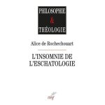 L'insomnie de l'eschatologie - l'eschatologie du pr�sent chez levinas et derrida