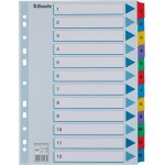Intercalaires a4 1 - 12, touches et bande perfore renforces en mylar, carton rsistant, bleu, 12 onglets ...