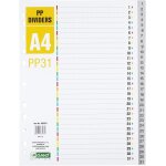 Intercalaires pour a4, pp31, 31 intercalaires, onglets avec chiffres imprims 1 - 31, gris, sparateur ...