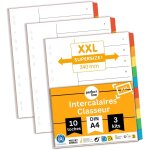 Intercalaires classeur a4 din - a4, 10 - pices, 3 - set, xxl intercalaire en carton, fabriqu en allemagne ...