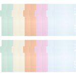 Intercalaires pour classeurs a index - plastique durable, couleurs alatoires, lot de 20, parfaits pour ...