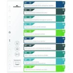 Intercalaires imprimables translucides a4 + 10 onglets - multicolore - 1 pice