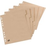 Intercalaire neutre touareg format a4 avec 6 positions en carte beige naturel