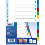 Intercalaires �� perforation universel pour classeurs �� anneaux avec 12 encoches neutres color��es en ...