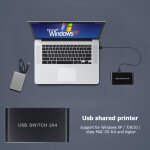 Interrupteur de sélection usb 2. 0 a 4 ports, boîtier séparateur adaptateur hub pour clavier support ... Interrupteur de sélection usb 2. 0 a 4 ports, boîtier séparateur adaptateur hub pour clavier support ...