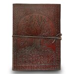 Jaald 26 cm bloc - notes carnet feuilles leather journal intime avec couverture en cuir fait a la main ...