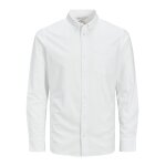 Jack & jones jprblubrook oxford shirt l / s noos chemise, blanc / coupe : slim fit, m homme