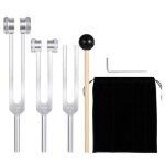 Jeu de fourchettes de r�glage (128hz, 256hz, 512hz) de 3 paquets, fourchettes de r�glage avec marteau ...
