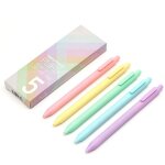 Jeu de stylos a encre gel (5 encres noires), pointe extra fine (0. 5mm) r�tractable pour ecriture, dessin, ...