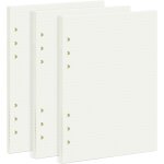 Jexnovashop - 135 feuilles a5 recharge papier en pointill�, quadrill� 6 trous vierge feuillets mobiles ...