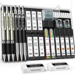 Jexnovashop - criterium dessin, esquisse crayon m�canique porte mines en m�tal 0, 5. 0, 7. 0, 9 . 2 mm ...