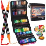 Jexnovashop - feutre acrylique 120 couleurs 60 pi�ces marqueurs peinture acrylique pour roche, marqueur ...